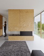 Pine panels as the main element of interior design